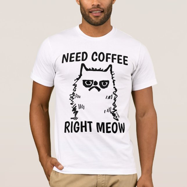 Drôle T-shirts Cat Grumpy Cat (Devant)