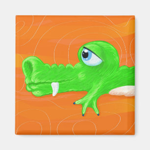 Drôle tableau de crocodile, aimant