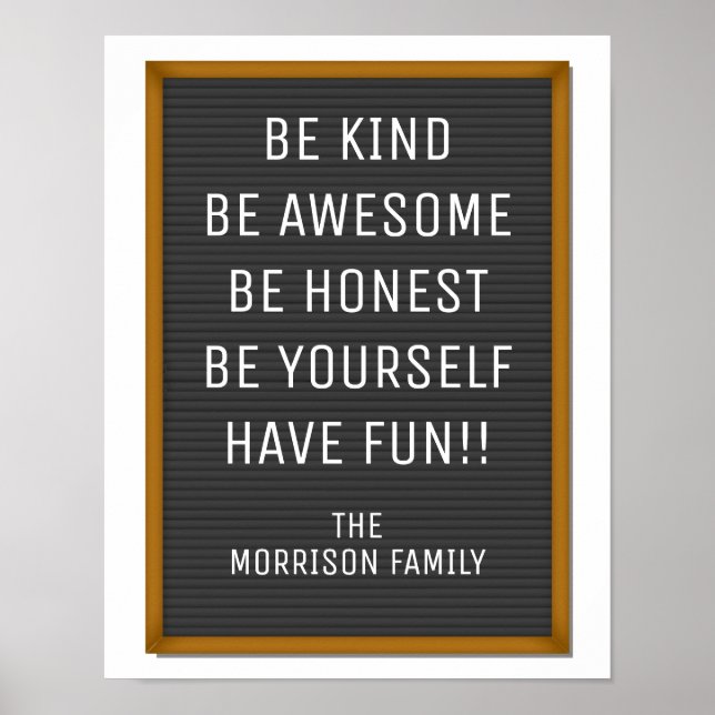 Drôle Tableau Lettre Felt Votre Texte Personnalisé (Devant)