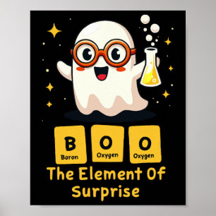 Drôle Tableau périodique Chimie Fantôme Nerd Boo H