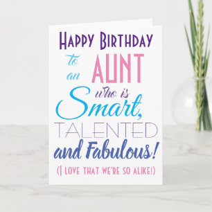 Drôle Tante Bonne Carte d'Anniversaire