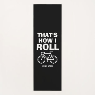 Drôle tapis de yoga personnalisé pour cycliste