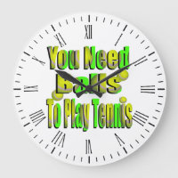Drôle Tennis Besoin De Ballons, Horloge Murale