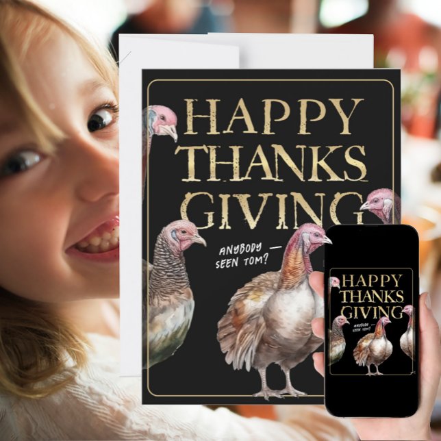 Drôle Thanksgiving Carte de Turquie manquante (Créateur téléchargé)