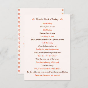 Drôle Thanksgiving Comment Rôtir La Carte De Recet