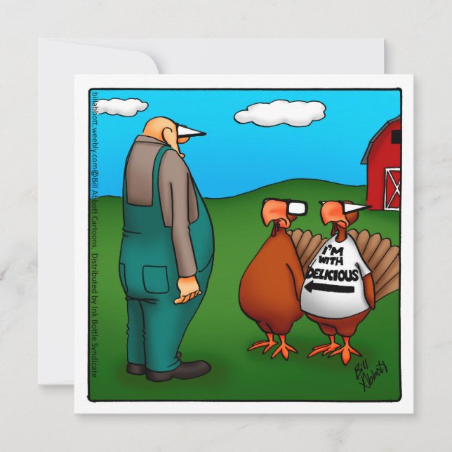 Drôle Thanksgiving Humour Dîner Invitations (Devant)