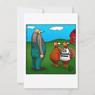 Drôle Thanksgiving Invitation "I'm with Delicious"