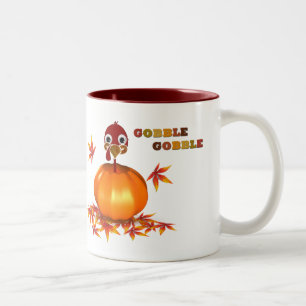 Drôle Thanksgiving Turquie en Citrouille - Mug