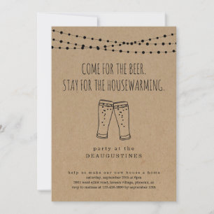 Drôle Thème Bière Ménage Invitation
