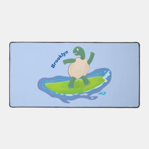 Drôle tortue vague de surf dessin animé