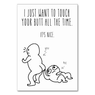 Drôle Toucher ma carte d'amour du cul