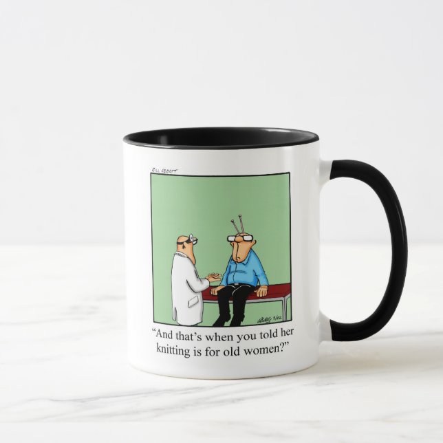 Drôle Tricot Humour Mug cadeau (Droite)