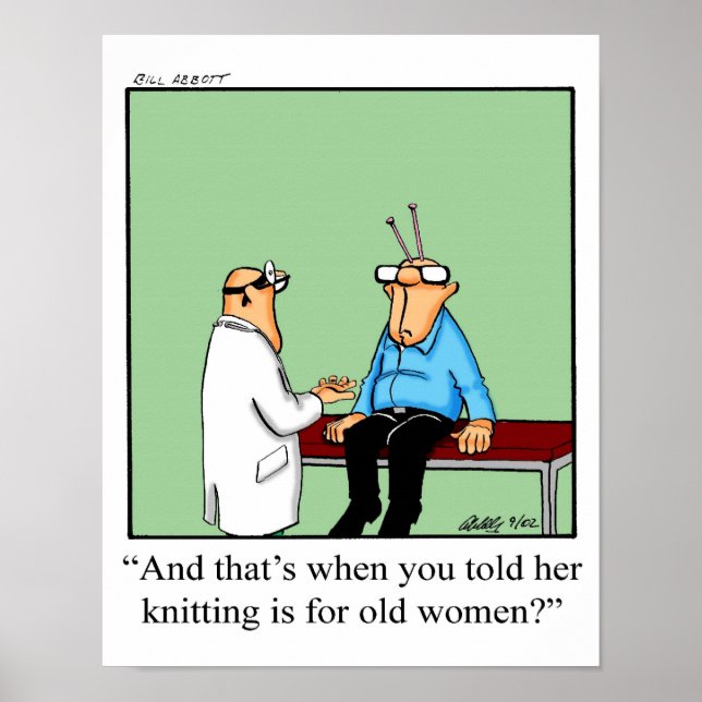 Drôle Tricot Humour Poster cadeau (Devant)