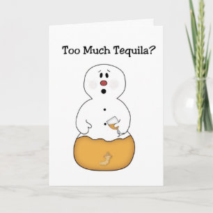 Drôle trop de carte de Noël Tequila