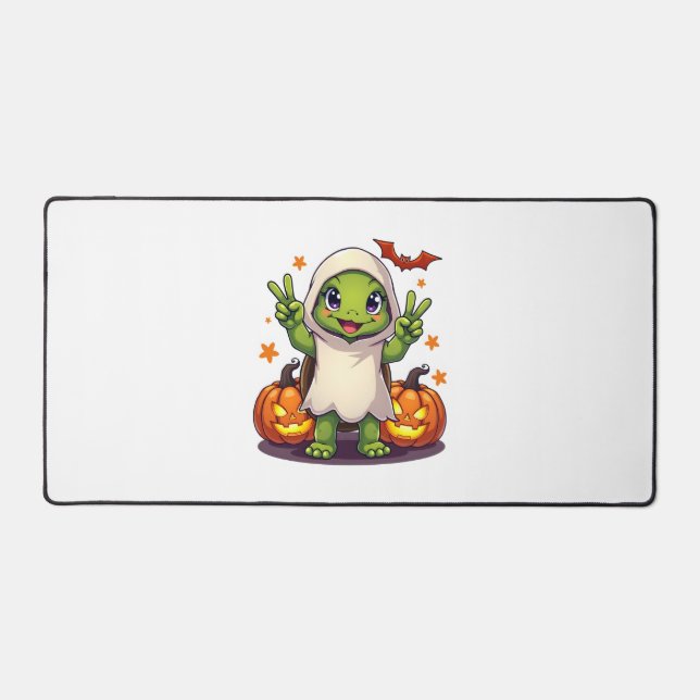 Drôle Turtle Ghost Citrouille Boo Halloween Kids M (Recto)