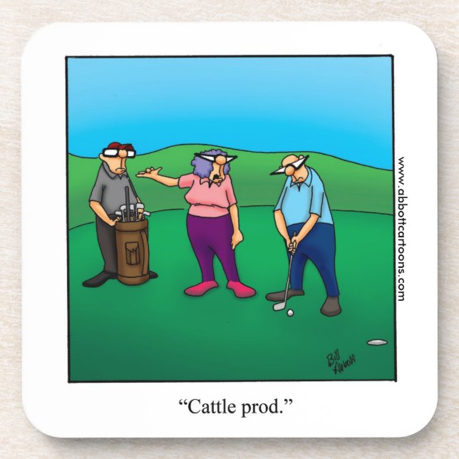 Drôle "Vache Prod" Golf Humour Dessous de verre ca (Devant)