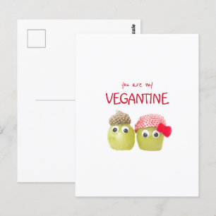 Drôle vegans mignon végétariens vegantine carte po