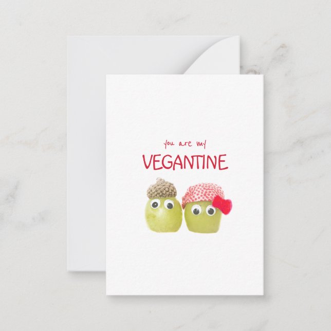 Drôle vegans mignon végétariens végétarien carte p (Devant)