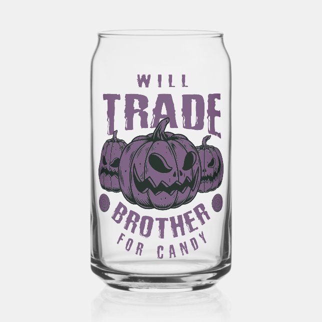 Drôle Verre Citrouille Halloween (Recto)