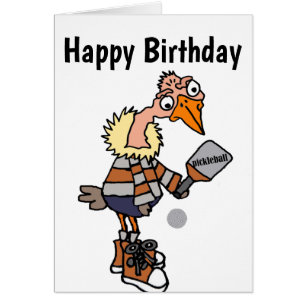 Drôle Vieux Buzzard Pickleball Player Cartoon