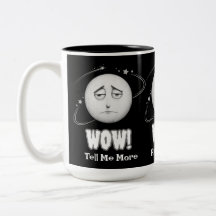 Drôle "Wow" Lune face café Mug