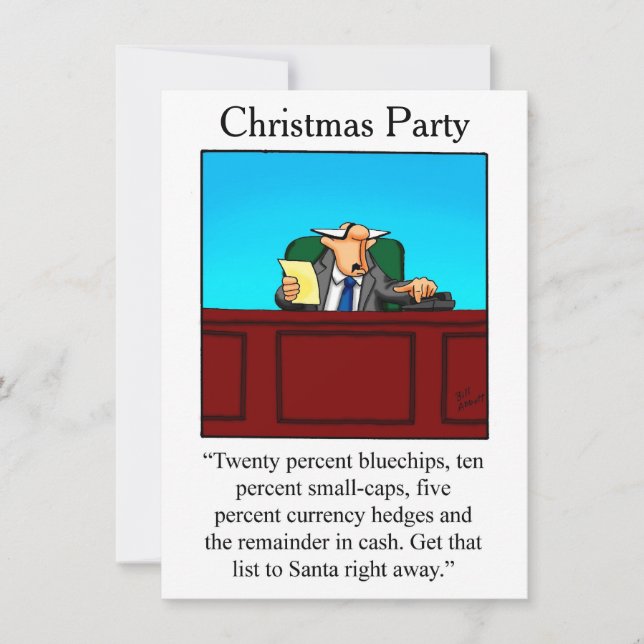 Drôle X-mas Party Invitation financière (Devant)