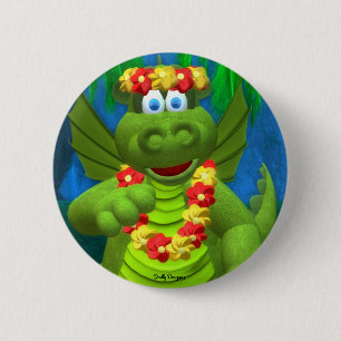 Drolly Dragons Party Fun 2 Inch Round Button