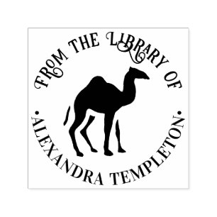Dromedary Camel Silhouette “From the Library of” Self-inking Stamp