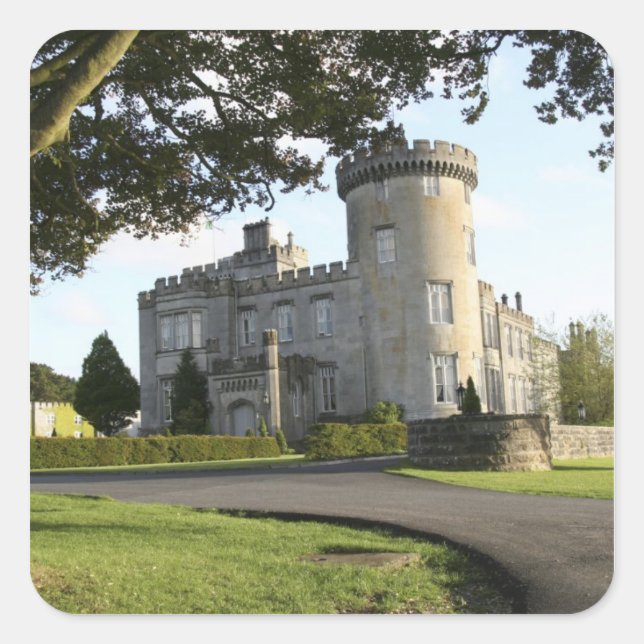 Dromoland Castle side entrance with no people Square Sticker (Front)