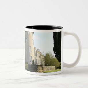 Dromoland Castle side entrance with no people Two-Tone Coffee Mug