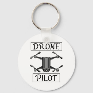 Drone And Drone Pilot Keychain