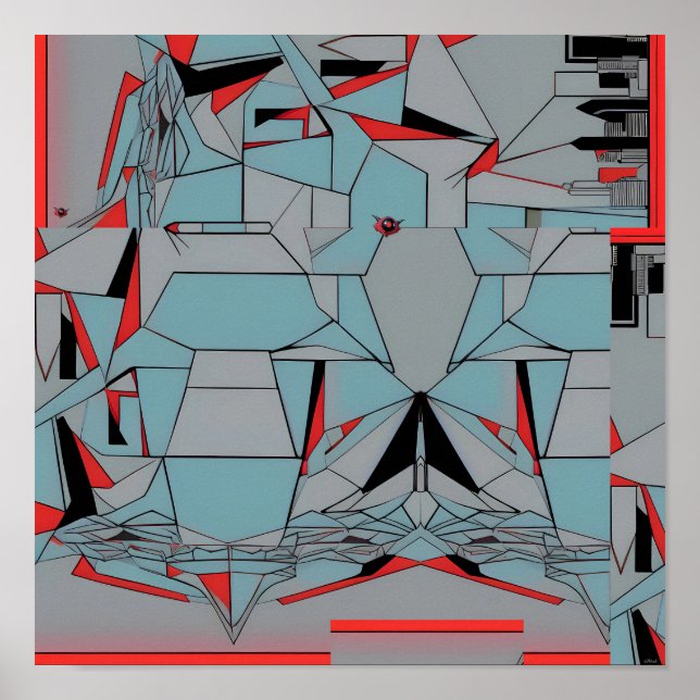 Drone City Abstract Poster (Front)