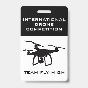 Drone Competition Name Tag Badge