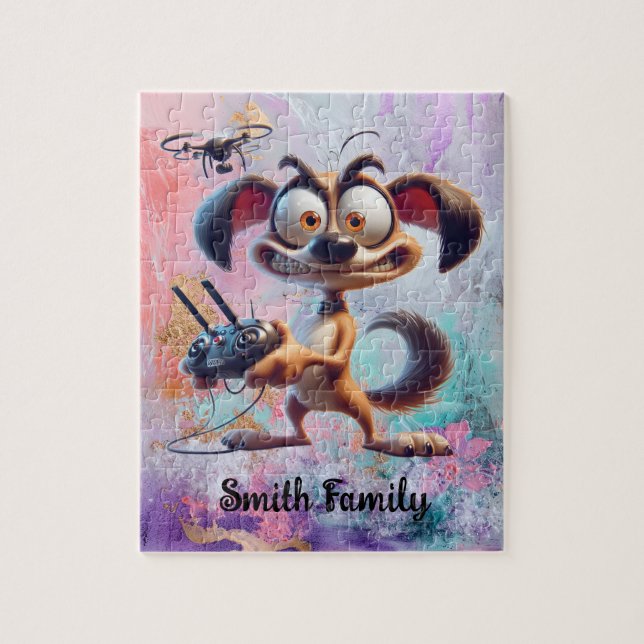 Drone Doggie Personalized Puzzle (Vertical)