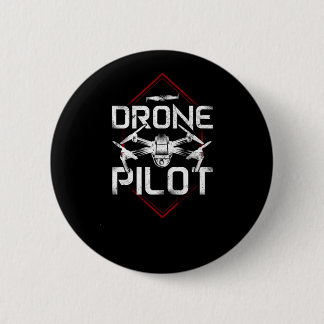 Drone Drone Pilot 2 Inch Round Button