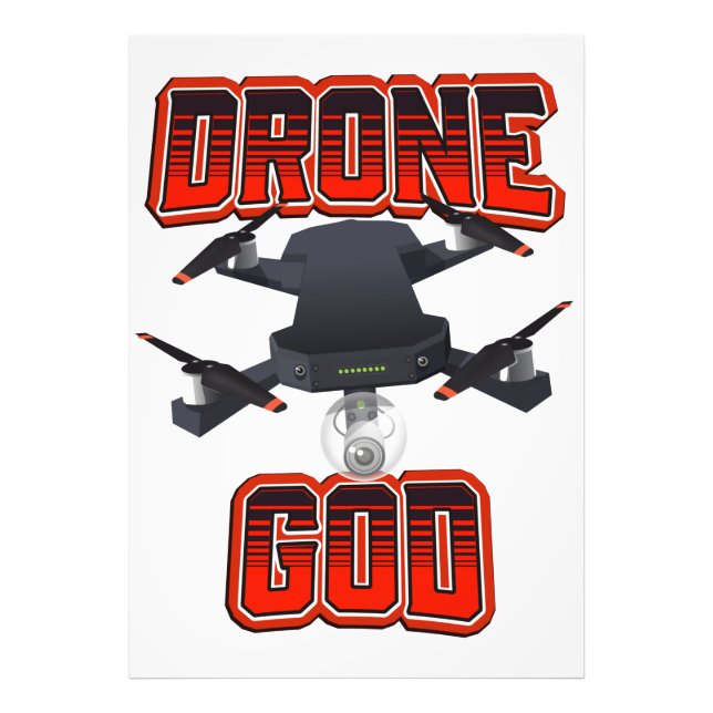 Drone God logo Photo Print (Front)