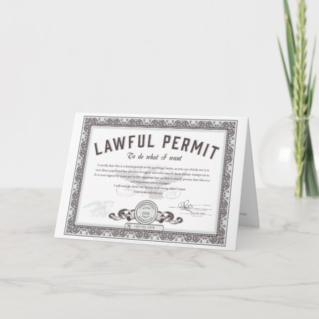 Drone Hunting Permit Card (Front)