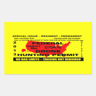 Drone Hunting Permit Sticker