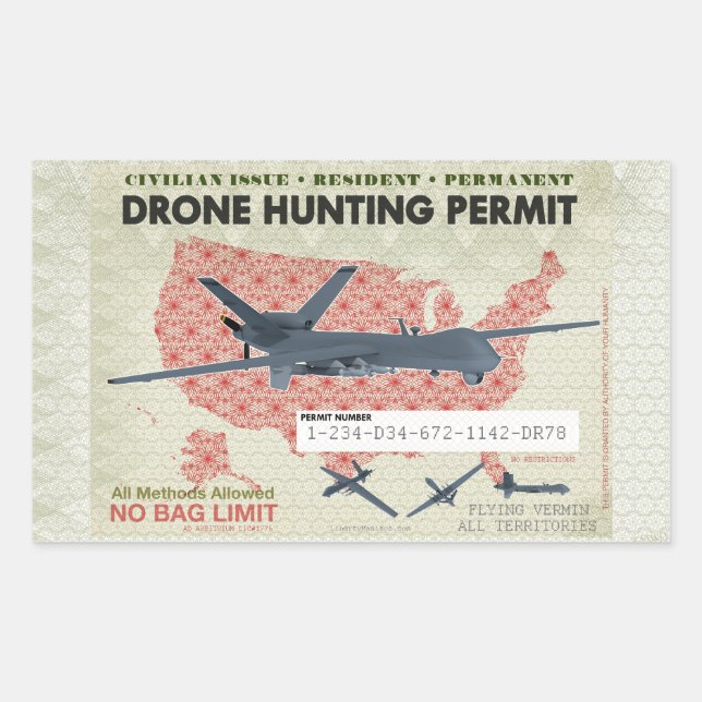 Drone Hunting Permit Stickers (Front)