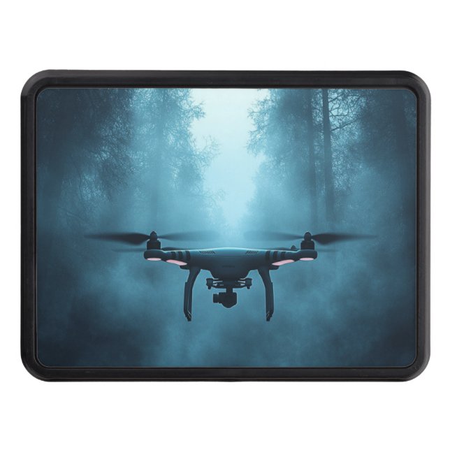 Drone in Forest Trailer Hitch Cover (Front)
