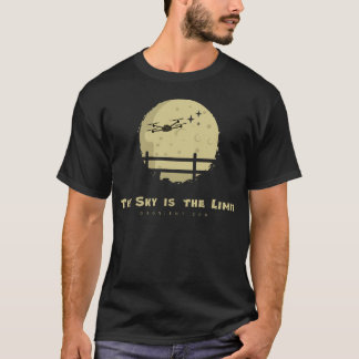 Drone in Moon T Shirt