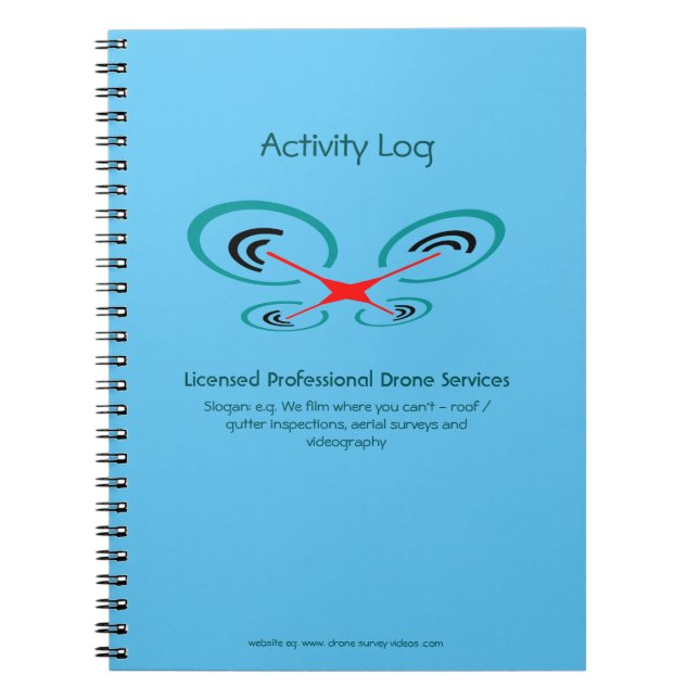 Drone Inspection and Video Service, Pilot Operator Notebook (Front)