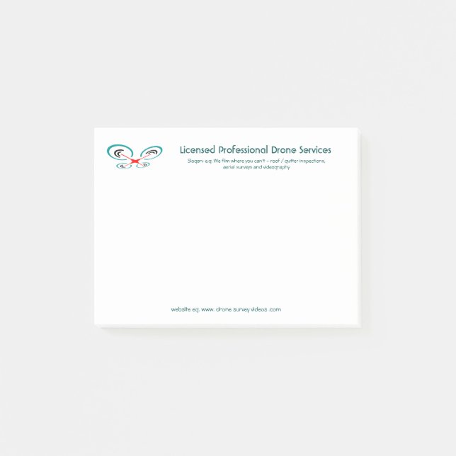 Drone Inspection and Video Service, Pilot Operator Post-it Notes (Front)