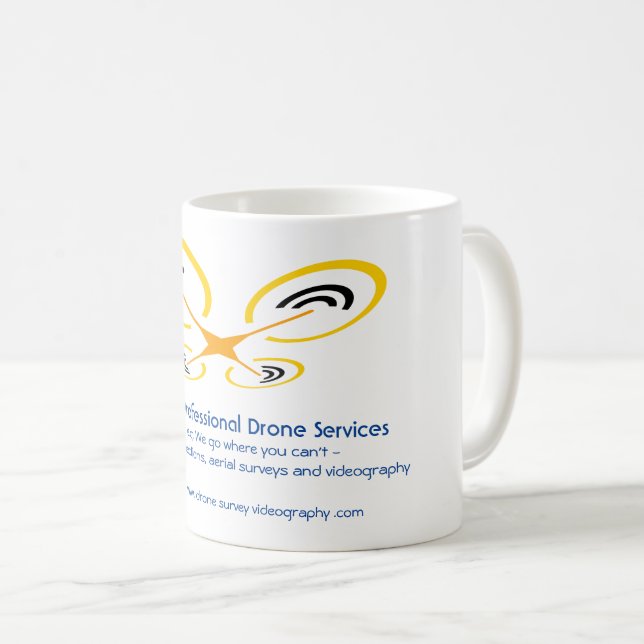Drone Inspection, Survey and Video Service Coffee Mug (Front Right)