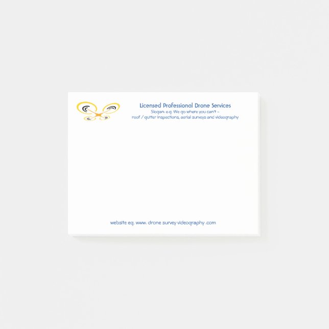 Drone Inspection, Survey and Video Service Post-it Notes (Front)