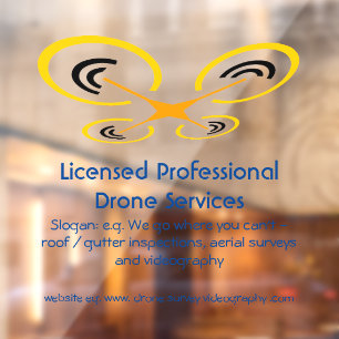 Drone Inspection, Survey and Video Service Window Cling