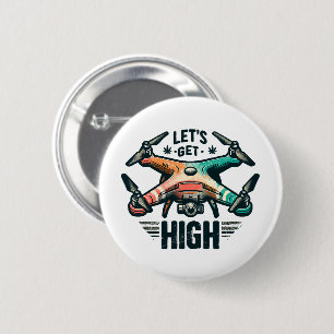 Drone Pilot 2 Inch Round Button