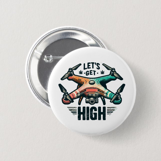 Drone Pilot 2 Inch Round Button (Front & Back)