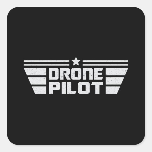 Drone Pilot Camera Quadcopter FPV Drones Gift Idea Square Sticker (Front)