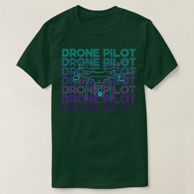 Drone Pilot Drone Aviator Retro Gift T-Shirt (Design Front)